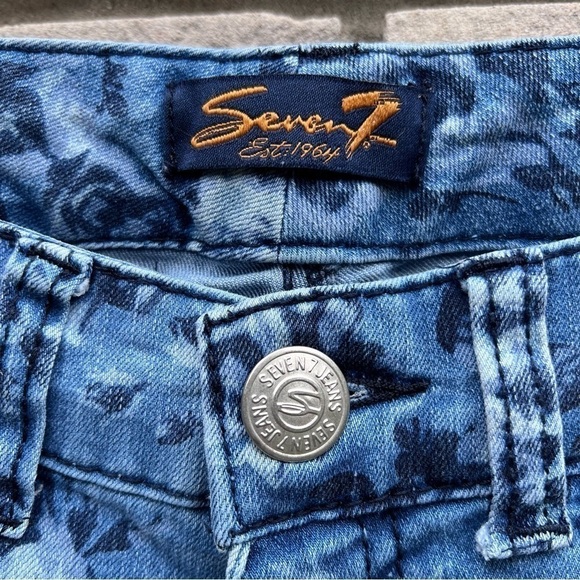 Seven7 Floral Ankle Length Skinny Jeans 6P - Picture 3 of 13